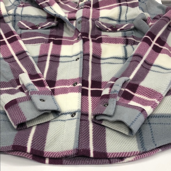 Ripzone Women’s Plaid Shacket – Small – Off-White/Purple/Grey - Picture 15 of 16